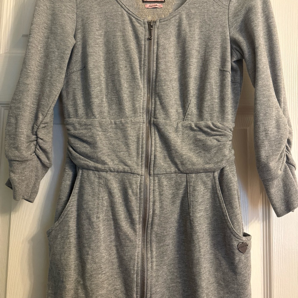Y2K Vintage Juicy Couture Gray Zip-Up Dress